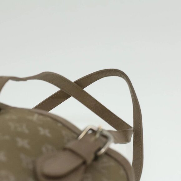 LOUIS VUITTON Monogram Satin Little bucket Hand Bag Beige M92145 LV Auth am3521A - Picture 9 of 16